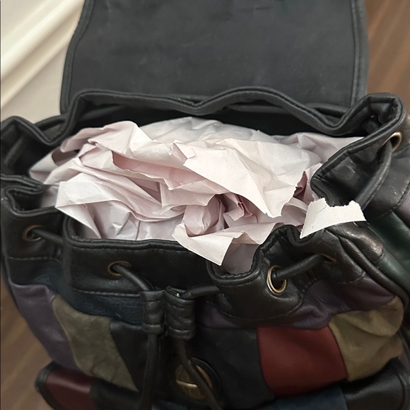 Patchwork Leather Backpack - Picture 5 of 7